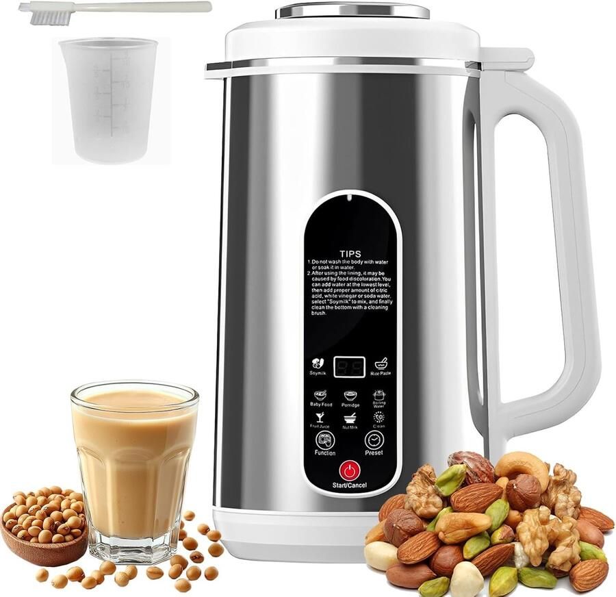 SnelShoppen Sojamelk Machine Plantaardige Melk Maker 1200 ml Multifunctionele Havermoutmachine voor Zelfgemaakte Amandelmelk Notenmelk met Zelfre