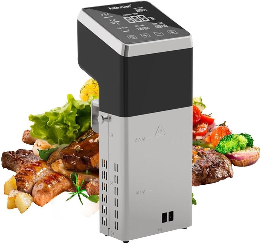 SnelShoppen Sous Vide Machine 1600 W Waterdicht IPX7 Commercieel Precisiekoken met Timer en Nauwkeurige Temperatuurregeling in Staal voor Keuken e