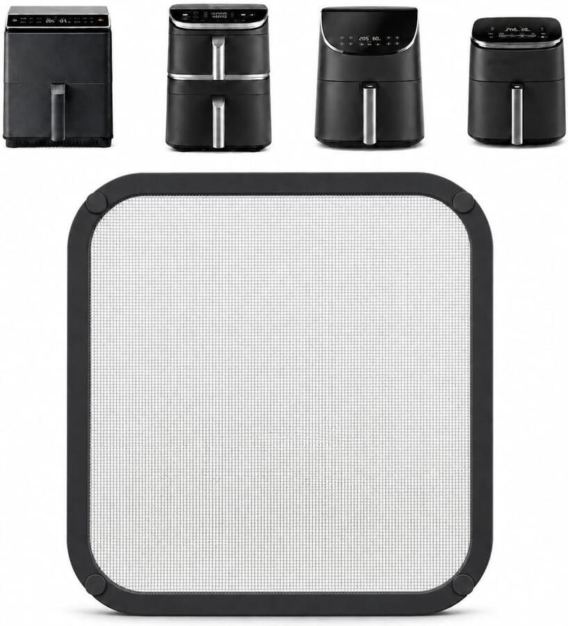 SnelShoppen Spatscherm voor Airfryer 22x21 5 cm RVS-filter met siliconen rand en ingekapselde magneten Accessoire voor Cosori Dual Blaze 6 4 L T