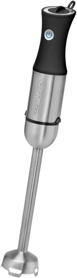 SnelShoppen Staafmixer 1000W Roestvrij Staal Ergonomische Soft-Touch Handgreep Extra Lange Staaf 27 cm 4 Roestvrijstalen Messen Snelheidsreg