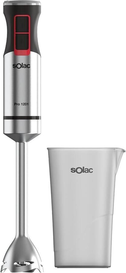 SnelShoppen Staafmixer 1200W met Snelheidsregelaar Turbo-functie 4 RVS Messen Spatbescherming IJscrusher 700 ml Maatbeker Perfect voor Keuken
