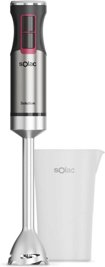 SnelShoppen Staafmixer 1500W met 21 Snelheden Turbo 4 RVS-messen Spatbescherming 700ml Maatbeker en Ergonomisch Design Perfect voor Keuken Ko