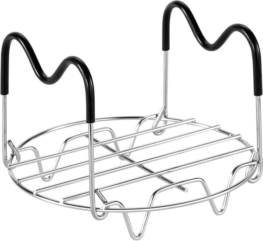 SnelShoppen Steam Rack Coaster met Handvatten voor Instant Pot Accessoires voor Druk Cooker Siliconen Handvat Geschikt voor 3qt Ideaal voor