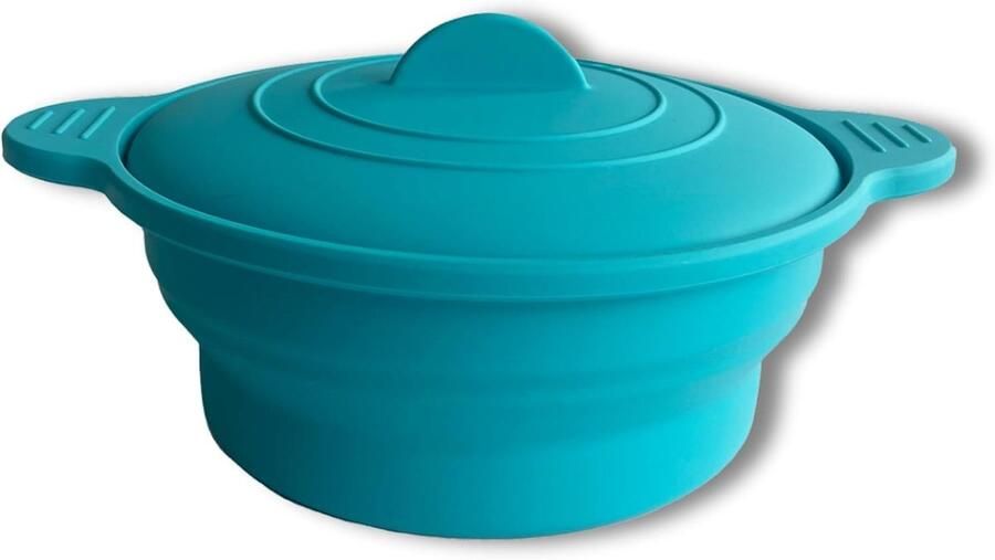 SnelShoppen Steamer voor Oven en Magnetron Vouwbare Silicone Stomer 900ml Gezond Stomen Compact en Ruimtebesparend voor Keuken en Camping