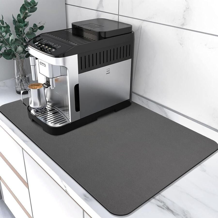SnelShoppen Super Absorberende Afwasmat Antislip Koffiemat Drainmat Geschikt voor Onder Koffiezetapparaat Koffiemachine Koffiebar Accessoires (Don