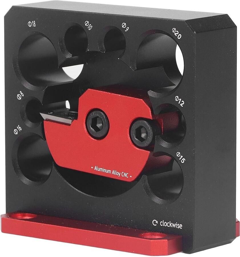 SnelShoppen Taco Maker Machine voor Houtbewerking Verstelbare Ronde Houten Stick Freesvorm met Carbide Snijbladen Aluminium Legering Zwart Rood