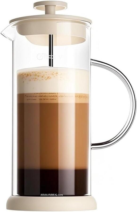SnelShoppen TAMUME Alles-in-één Glazen Melkopschuimer en Drankenmaker met 4 Functies 500ml Inhoud Ideaal voor Koffie Thee Melk en Meer Keukena