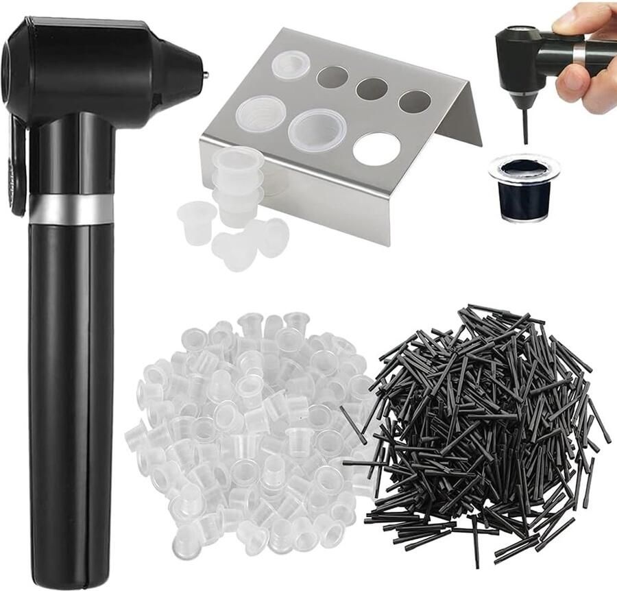 SnelShoppen Tattoo Mixer Machine Kit Elektrische Tatoeage Tint Mengmachine met 100 Mengstokken en 100 Inkt Cups Perfect voor Professionele Tatoe