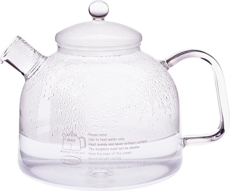 SnelShoppen Trendglas Jena Waterkoker 1 75L Innovatieve Waterbereider van Borosilicaatglas Perfect voor Keuken Camping en Feesten