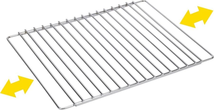 SnelShoppen Uitbreidbare Ovenrooster 42-60 cm Chrome Staal Ideaal voor Keuken en Bakken Perfecte Aanpassing voor Iedere Oven