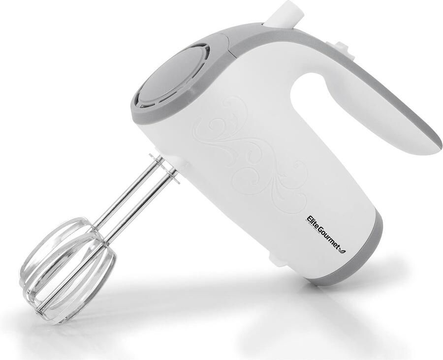 SnelShoppen Ultra Power Elektrische Handmixer 5 Snelheden Wit Roestvrijstalen Garde Keuken Mixen Bakken Beaten Ideaal voor Feest en Koken