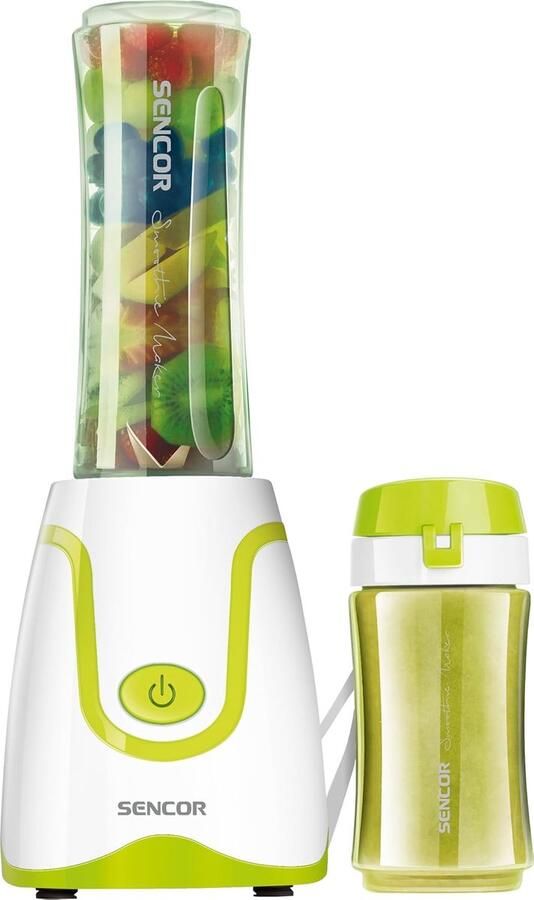 SnelShoppen Ultrakrachtige Smoothie Blender 500W met 2 BPA-vrije Tritan Flessen 0 6L en 0 3L Titanium Messen Duurzaam en Anti-oxidatie Ideaal voo