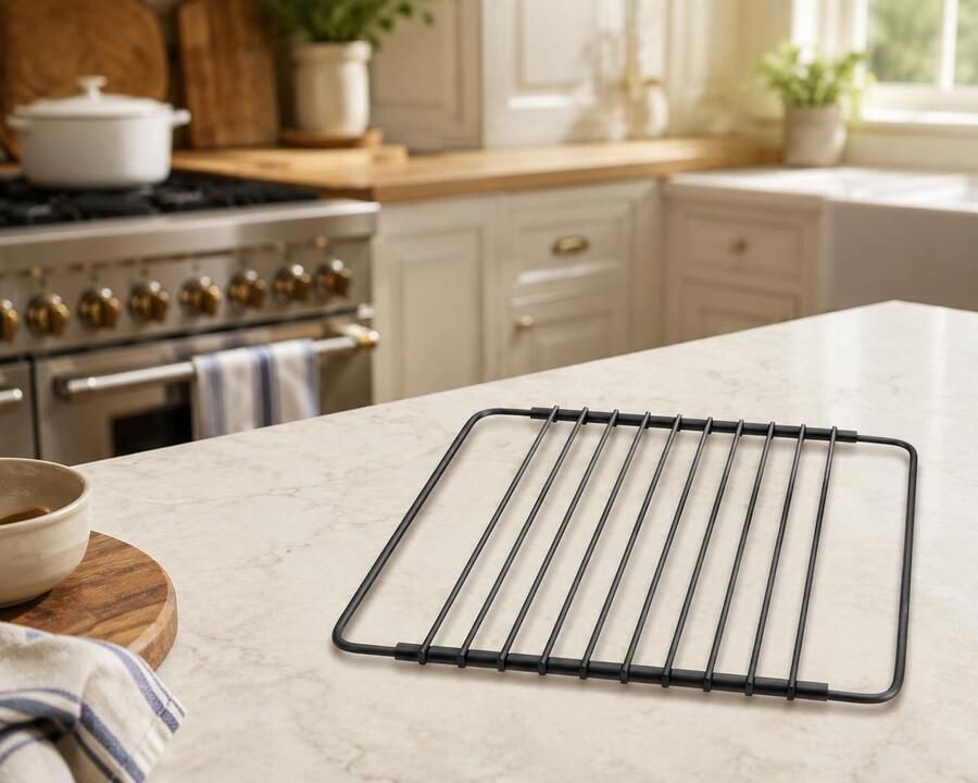 SnelShoppen Universele Oven Grillrooster Verstelbaar van 230 mm tot 400 mm Compact en Ideaal voor Kleine Ovens Keuken Accessoire voor Perfecte