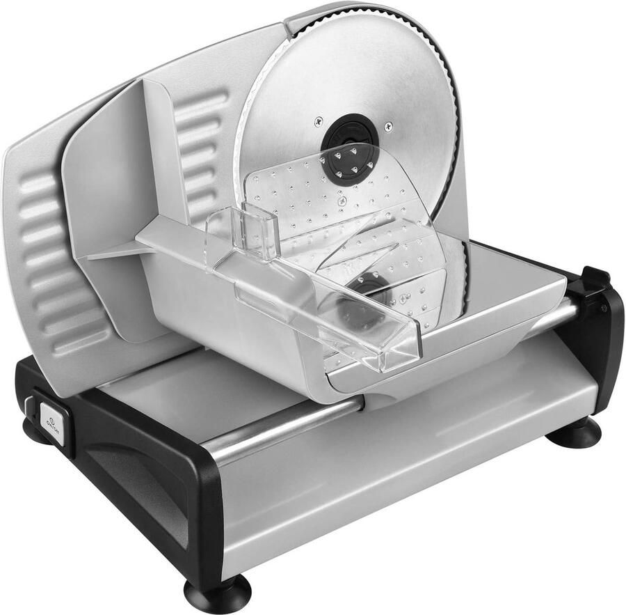 SnelShoppen Universele Snijmachine RVS 150 W Snij-instelling 0-15 mm Voor Vlees Brood Groente Fruit Zilver Keuken Snijgereedschap