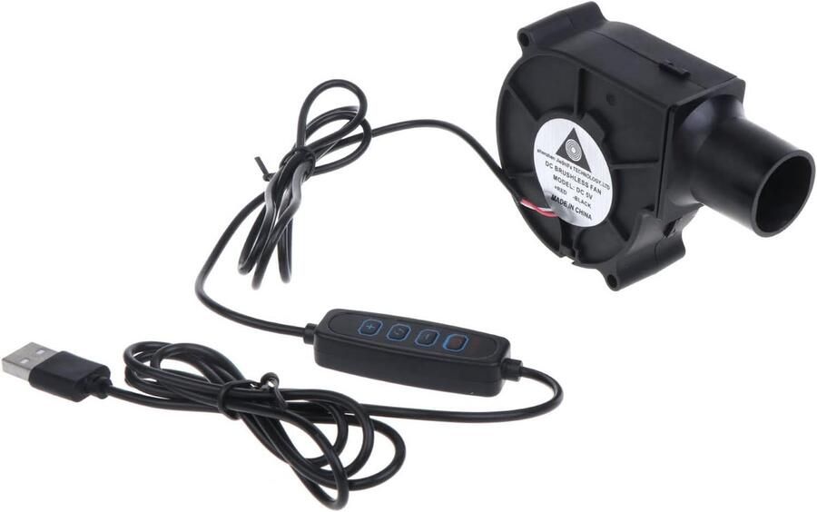 SnelShoppen USB Ventilator 5V met Snelheidsregelaar 2500RPM Draagbare Centrifugaal Ventilator voor BBQ Grill Koken Openhaard