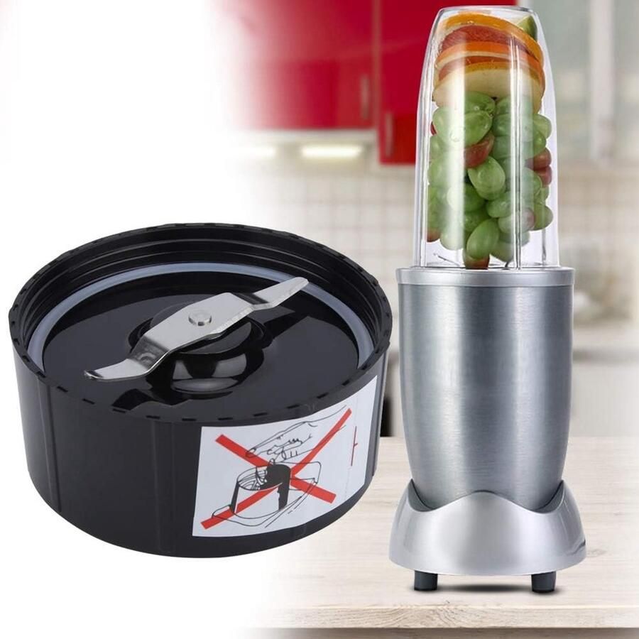 SnelShoppen Vervangende Blades voor Magic Bullet Blender Kruz en Plat RVS en Voedselveilige Kunststof Inclusief Rubber Gaskets 250W Keuken A