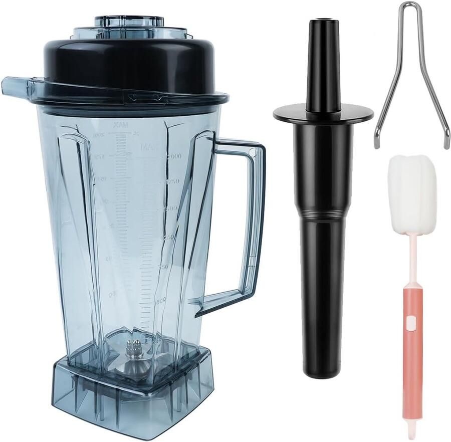 SnelShoppen Vervangende Blender Container 64 oz (1.9 L) Universele Duurzame Levensmiddelenveilige Mixbeker voor Smoothies Soepen en Meer Perf