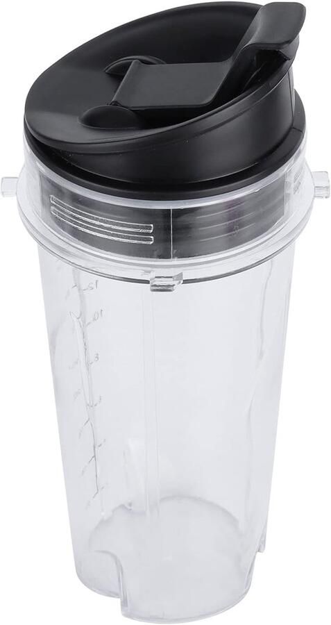 SnelShoppen Vervangende Blender Cup en Deksel Set 470ml Duurzaam PP Plastic Geschikt voor Smoothies Keuken Accessoires voor Nutri Blenders