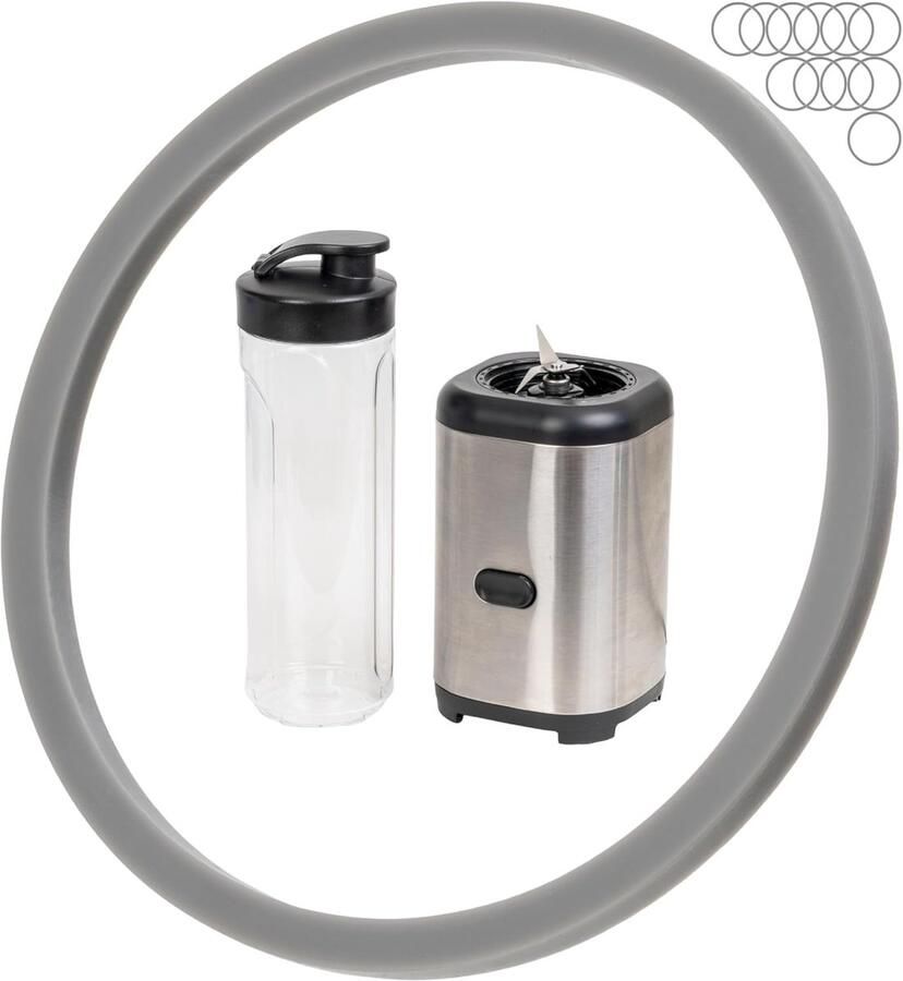 SnelShoppen Vervangende Siliconen O-Ringen 12 Stuks Grijs voor Mixer en Drinkbeker Geschikt voor Smoothie Maker en Blender Reparatie Set