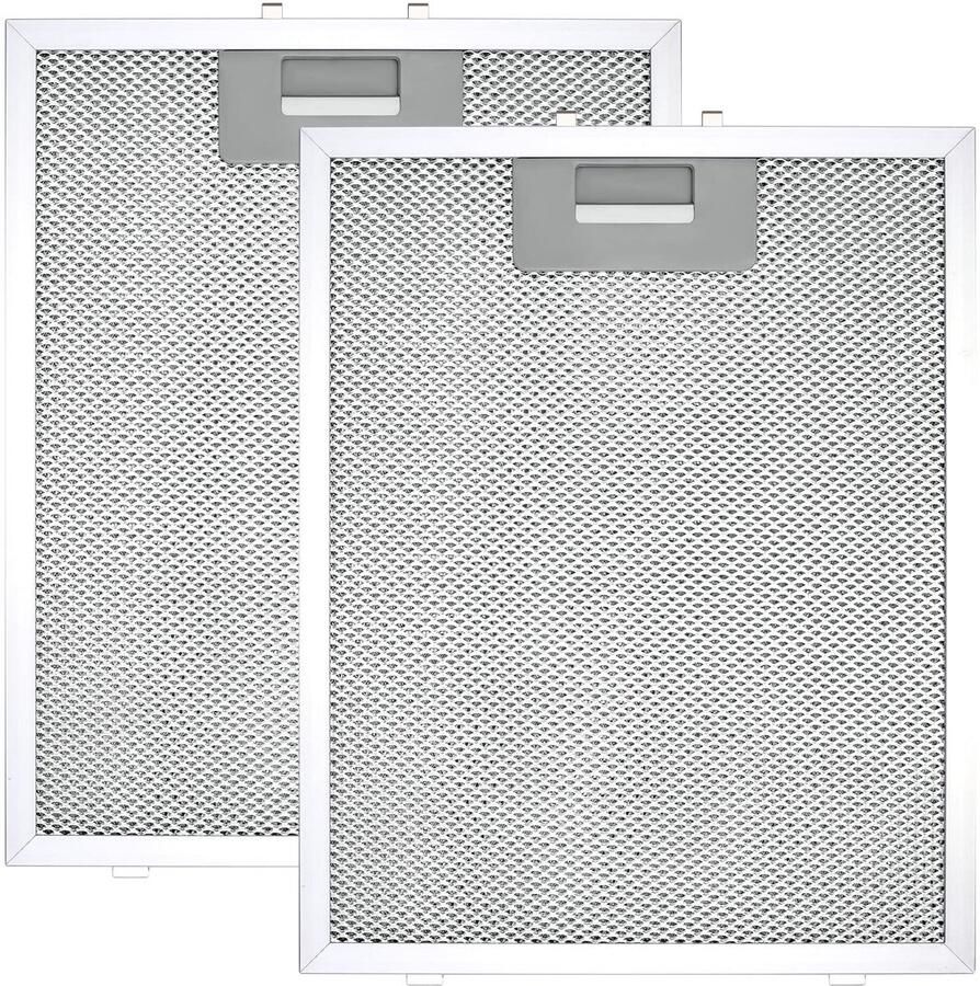 SnelShoppen Vervangingsfilter Afzuigkap 300 x 240 mm 4-laags Aluminium Vlechtwerk 2 Stuks Duurzaam en Efficiënt voor Keuken en Kookgeuren