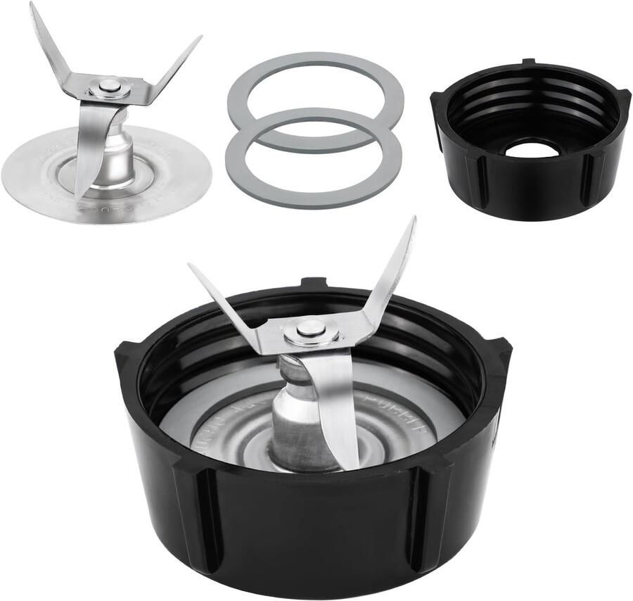 SnelShoppen Vervangingsonderdelen voor Blender Oster Blender Mes met Potdeksel en 2 Rubber O-Ringen Geschikt voor Osterizer Blenders Accessoires