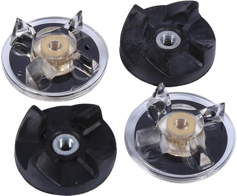 SnelShoppen Vervangingsset 4 Onderdelen voor Blender 2 Basis Tandenwielen en 2 Rubber Mes Tandwielen Hoogwaardige Plastic en Rubber Keuken Access