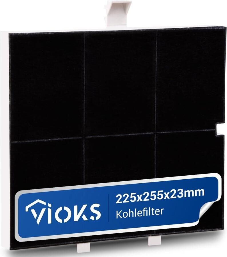 SnelShoppen VIOKS Actieve Koolstoffilter Afzuigkap Vervangingsfilter 255x225x23mm Effectieve Circulatiefilter voor Keuken Geschikt voor