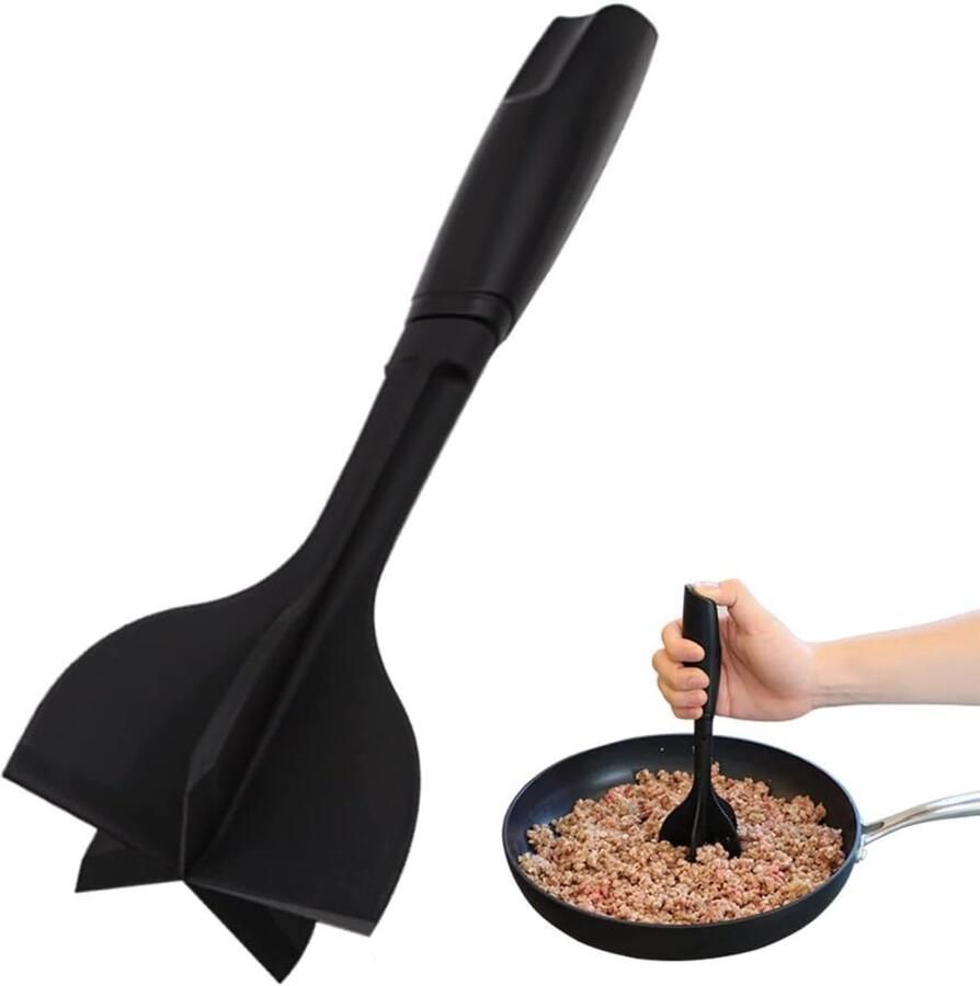 SnelShoppen Vleesmolen Vleesvermaler Vleesstamper Vleeshakkertje 5 Bladen Nylon Warmtebestendig Ergonomisch Handvat Keuken Accessoire voor G