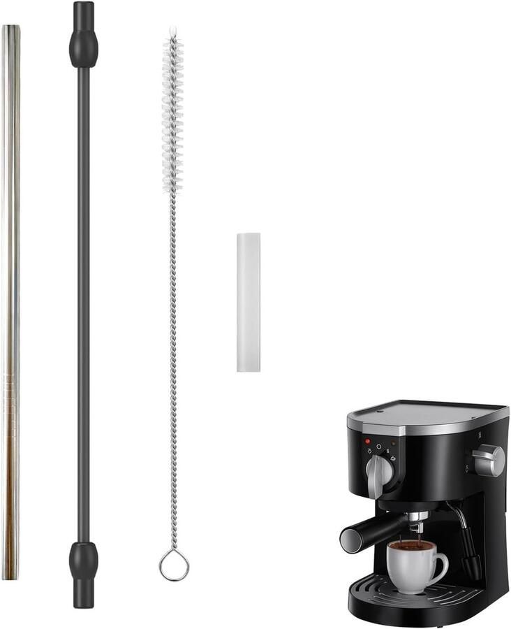 SnelShoppen Volautomatische Koffiemachine Melkslangset voor EQ6 EQ7 Plus S700 S500 S300 S100 Silicone en Roestvrij Staal Herbruikbaar en Makkelij