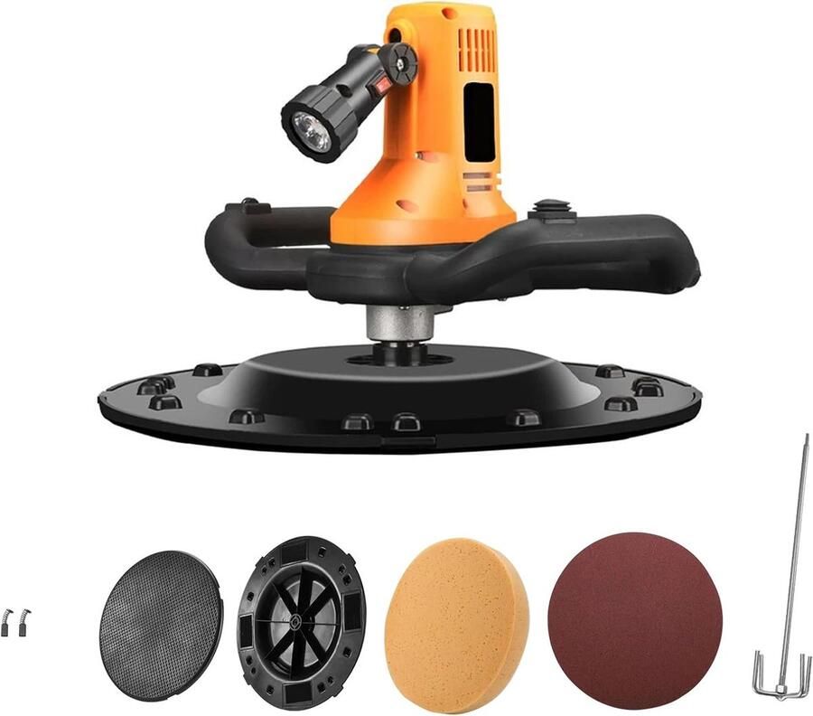SnelShoppen Wandafwerkingsmachine met Betonnen Mortel Palet 1700 W Verstelbare Snelheid 80-200 RPM Elektrische Schep met Betonmixer