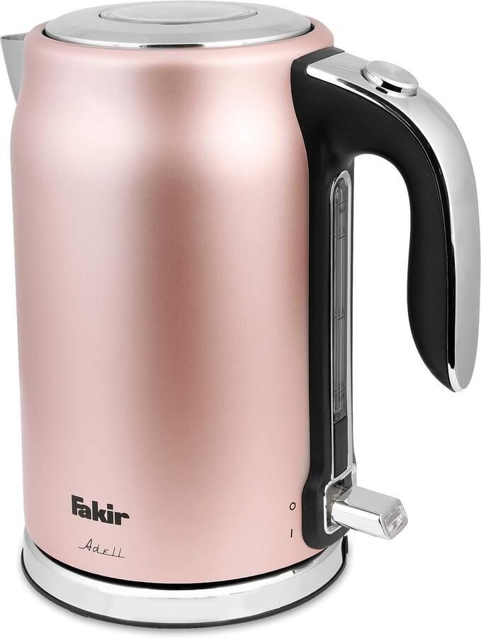 SnelShoppen Waterkoker 1 7 liter Roestvrij Staal Modern Design met Controlelampje 2200 Watt Stil en Compact voor Keuken en Koken Rose