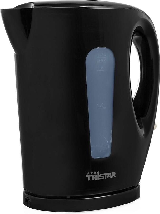 SnelShoppen Waterkoker 1.7L 2200W Snelle Kooktijd Zwarte Elektrische Waterkoker voor Keuken en Thuisgebruik