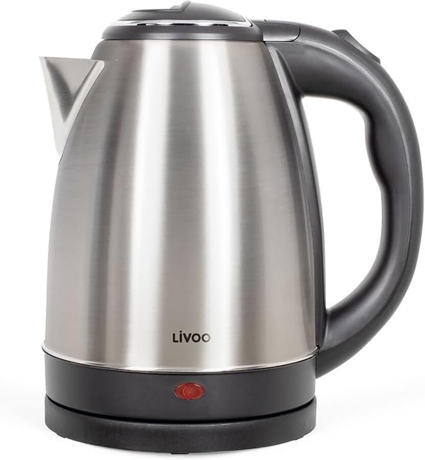 SnelShoppen Waterkoker roestvrij staal 1 2 l 1500 W met oververhittingsbeveiliging 360 graden draaibaar grijs ideaal voor keuken thee en koffie