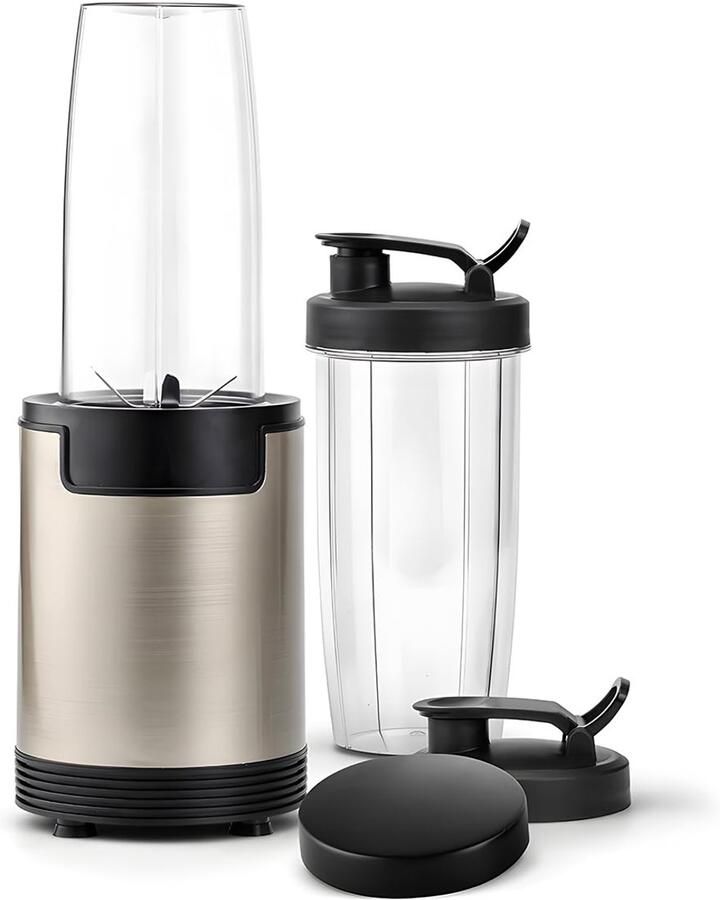 SnelShoppen Wintem Blender en Hakmolen 800 ml 600 W Goud 4 Messen Ideaal voor Keuken Smoothies Soepen en Meer
