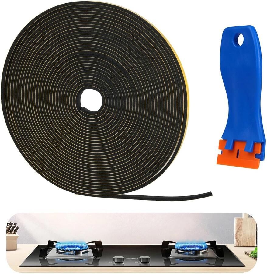SnelShoppen Zelfklevende Schuimafdichting 5 m Raamafdichting 6 x 3 mm Afdichtband voor Keramische Kookplaat Ideaal voor Keuken en Wasbak