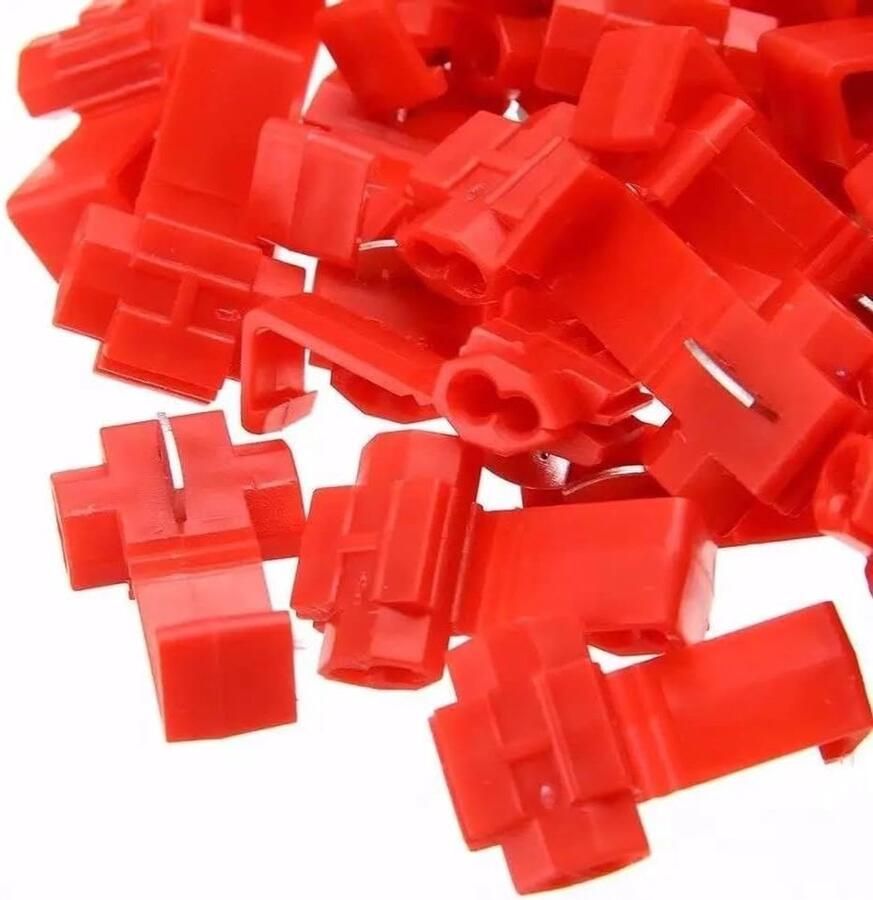 Snelverbinder stroomdieven connectoren snijverbinders aftakverbinderset snelverbinder kabeldief kabelaftakker snelverbinder snelverbinders (30 rood)