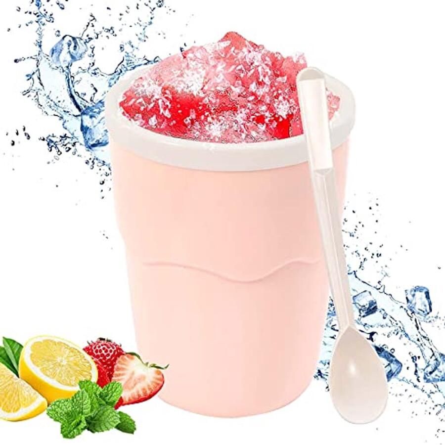 Snelvries Smoothie Maker met Lepel DIY IJs en Slush Puppie Maker voor Kinderen en Gezinnen