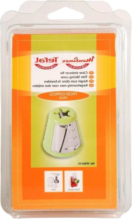 Snijcone Fijne Rasp Accessoire Keukenmachine Groenten Bereiden Specifiek Ontwerp 18 cm Geel Transparant