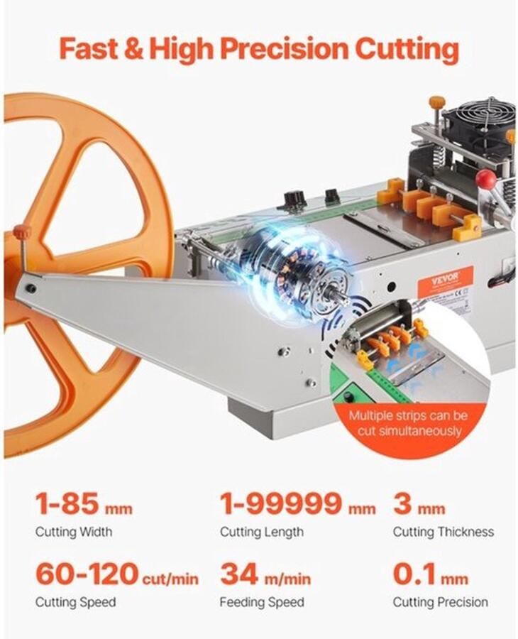 Snijmachine Automatische Snijmachine 1-85 mm Snijbreedte 3 mm Snijdikte SKD2 Snelstaal Voor Nylonbanden En Elastiekjes