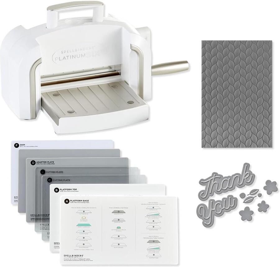 Snijmachine Creatieve machine Kaarten maken Universeel Plaatsysteem 30 x 30 x 23 cm Wit