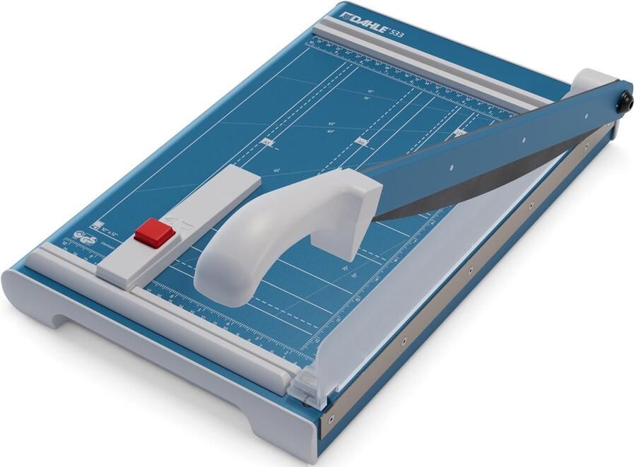 Snijmachine met hefmechanisme 340 mm snijlengte blauw