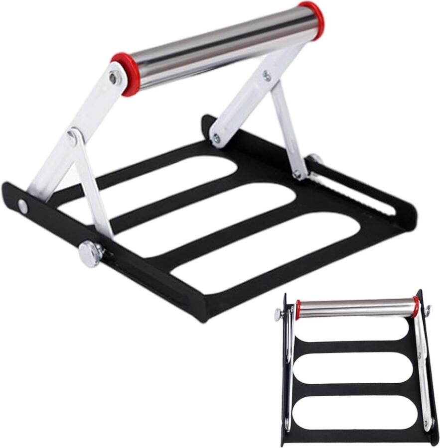 Snijmachine Ondersteuning Afkortzaag Accessoire Houtbewerking Klussen Verstelbaar Steunframe 55-135 mm Zwart