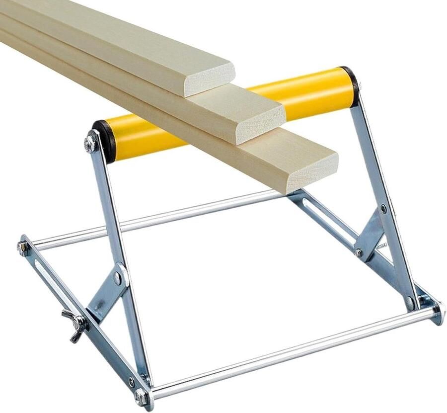 Snijmachine Ondersteuning Vouwtafel Standaard Nauwkeurig Zagen Verstelbare Hoogte 55-135 mm Geel