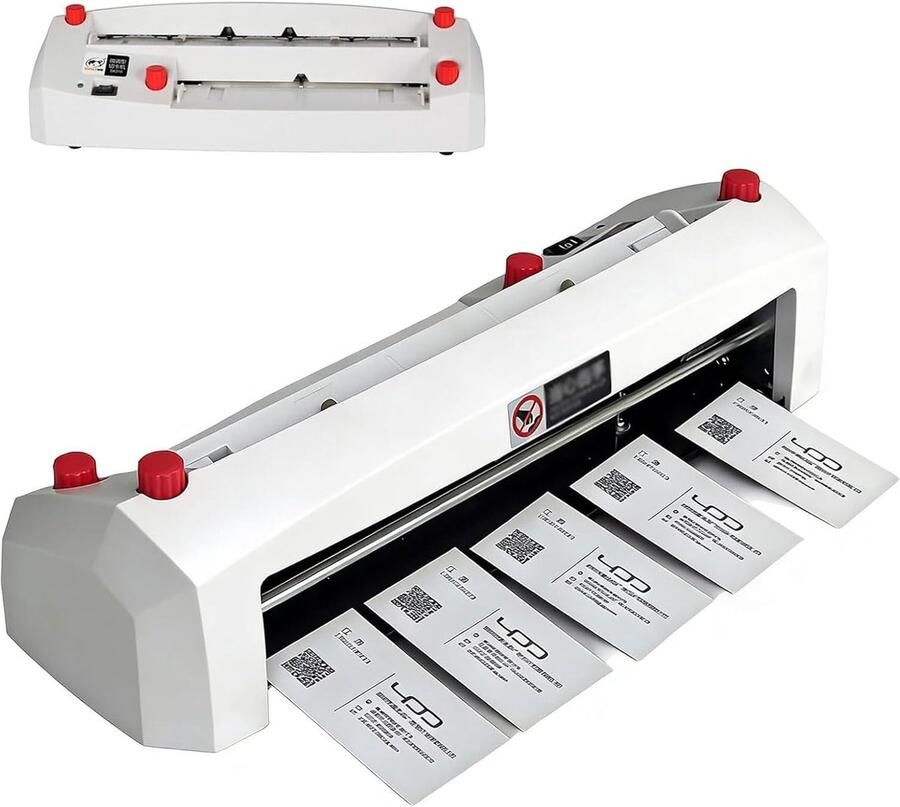 Snijmachine Visitekaartjes Papier Snijder Snelle Kaarten Maken Automatisch Precisie Snijden 100 Kaarten 2 Min Wit