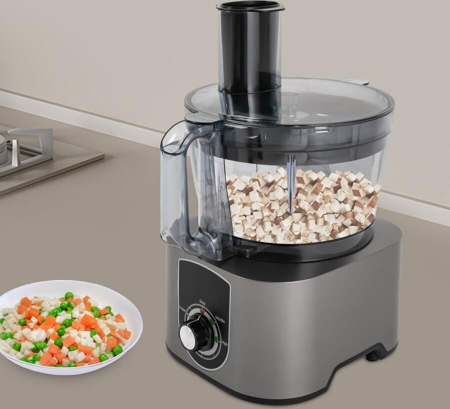 Snijmachine Zwart 600W 7L Capaciteit RVS Elektrisch Groente En Fruit
