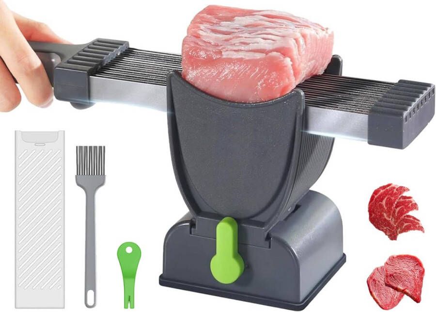 Snijmachines Vleessnijmachine Allessnijder Snijmachine Allessnijder Vleessnijmachine Voor Thuis Vleesmachine Broodsnijder Broodsnijmachine vleessnijmachine voor vers rauw vlees één snede 18 plakjes dikte verstelbaar 2 of 4 mm z