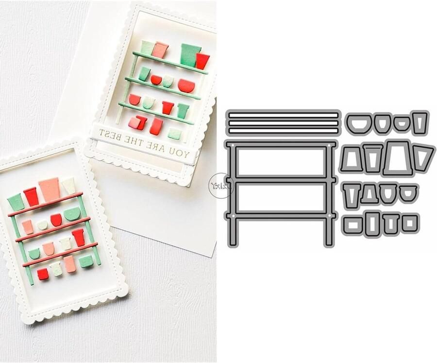 Snijmal Set Papier Snijmachine Stencils Kaarten Maken Koolstofstaal Materiaal 50 Gram Zilver