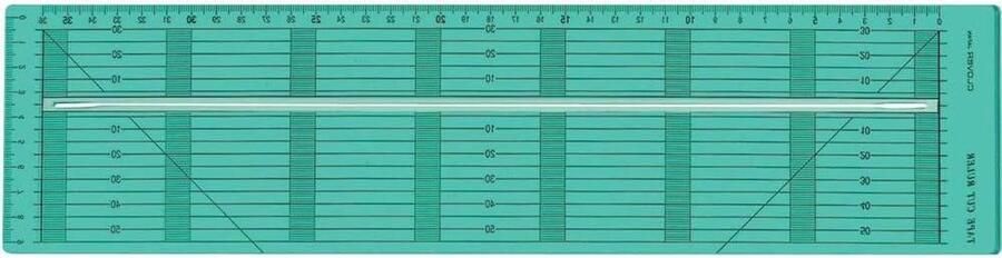 Snijmal voor Bias Tape Bias Snijder Stof Nauwkeurig Knippen Parallelle Stofstrips 40 x 10 cm Turquoise
