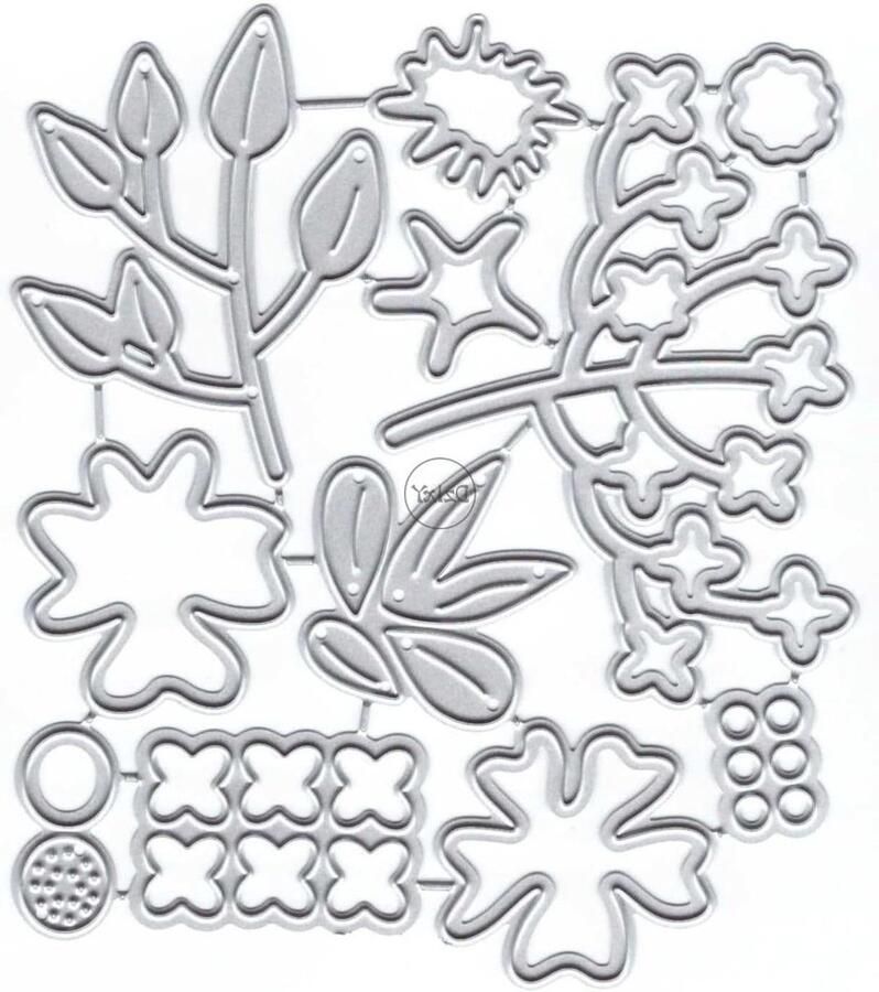 Snijmatrijs Set Papier Stans Kaarten Maken Koolstofstaal 1 Set Zilver