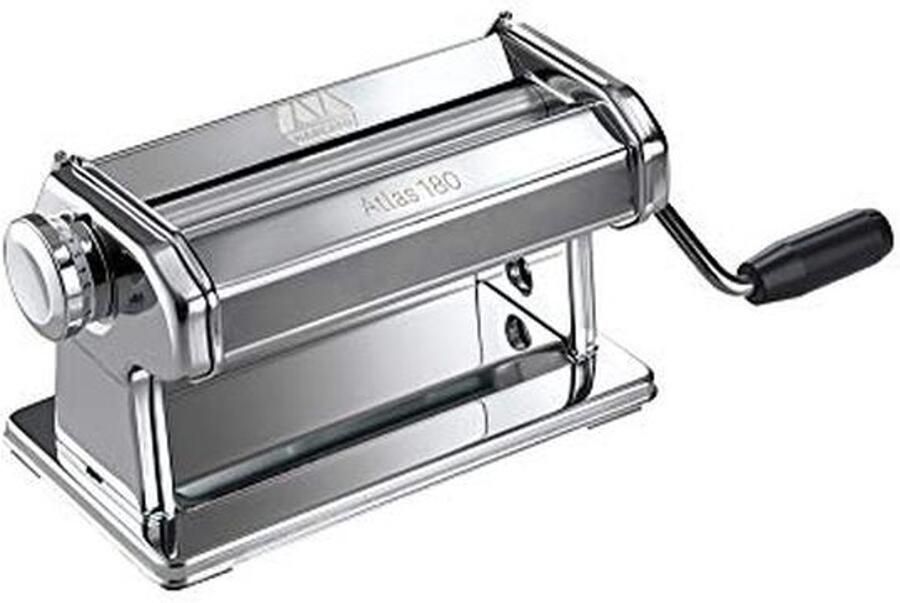Pastaroller Opzetstuk Pastamachine Accessoire Zelf Pasta Maken 180mm Werkbreedte 10 Dikte-instellingen Zilver
